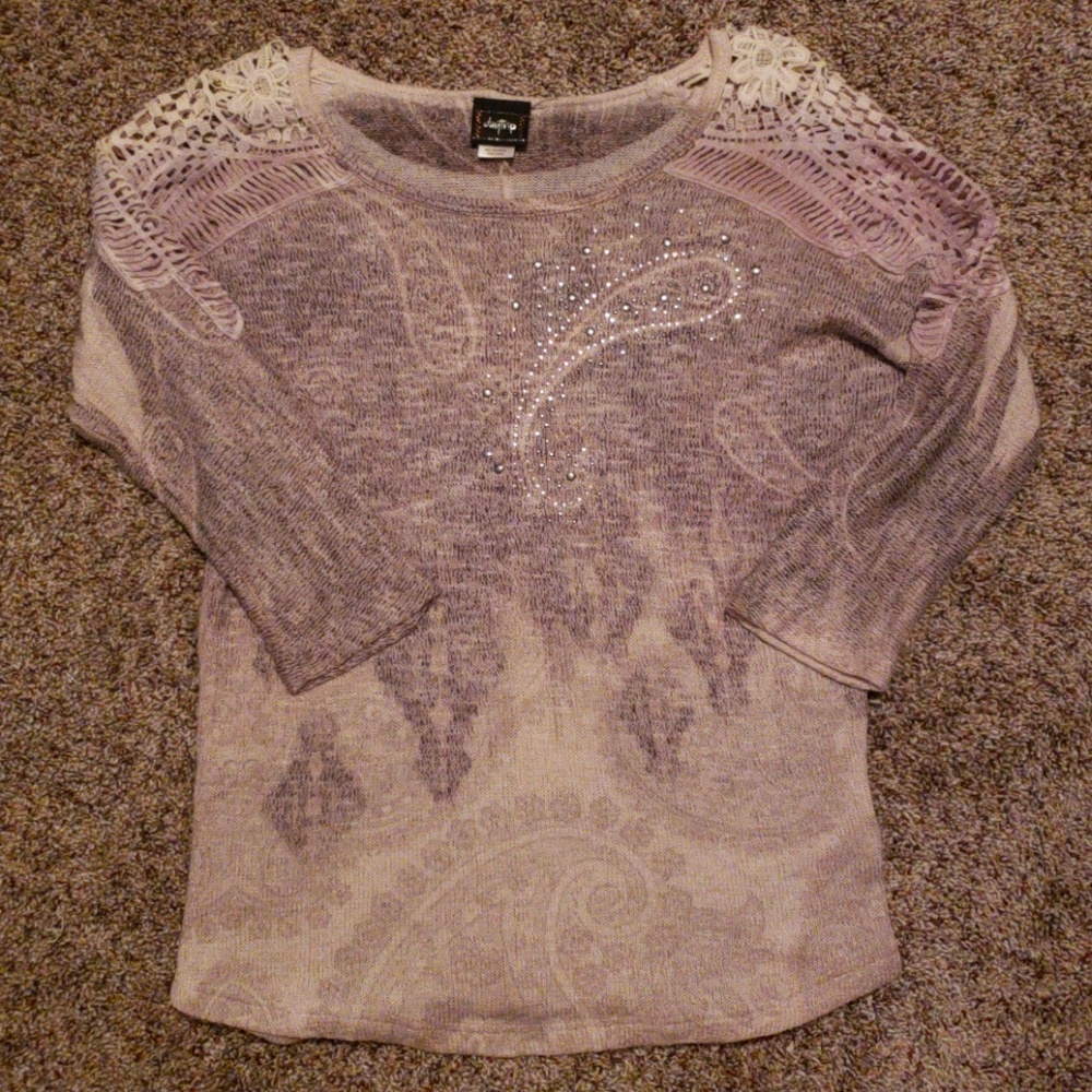 SOLD Women's Crochet Sleeve Top